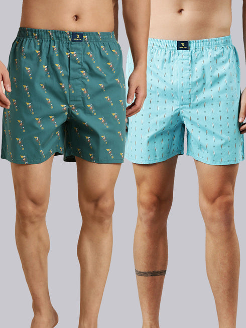 2 Pack Printed Cotton Boxers