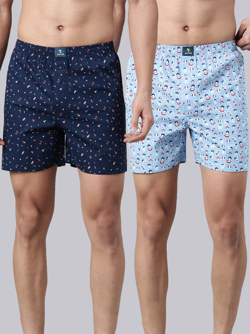 2 Pack Printed Cotton Boxers