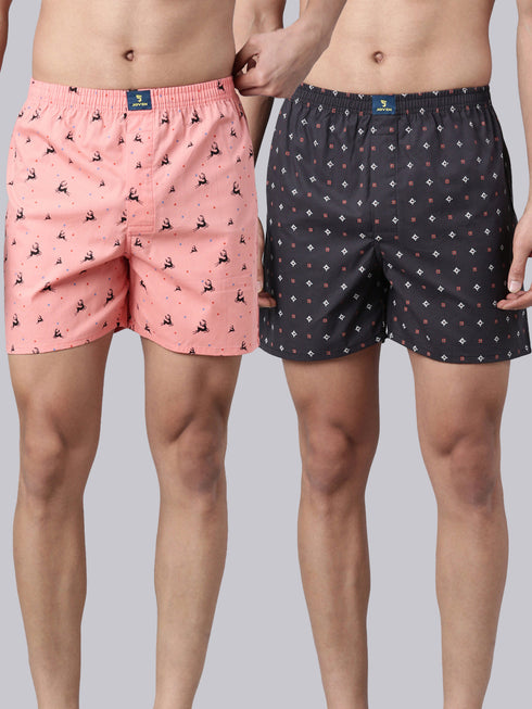 2 Pack Printed Cotton Boxers