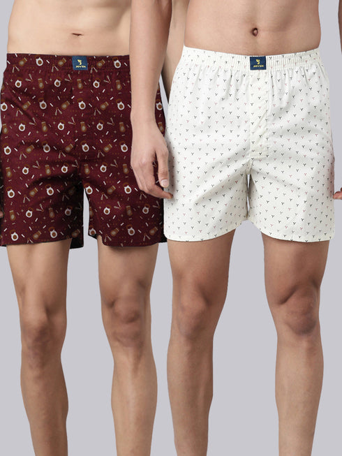 2 Pack Printed Cotton Boxers
