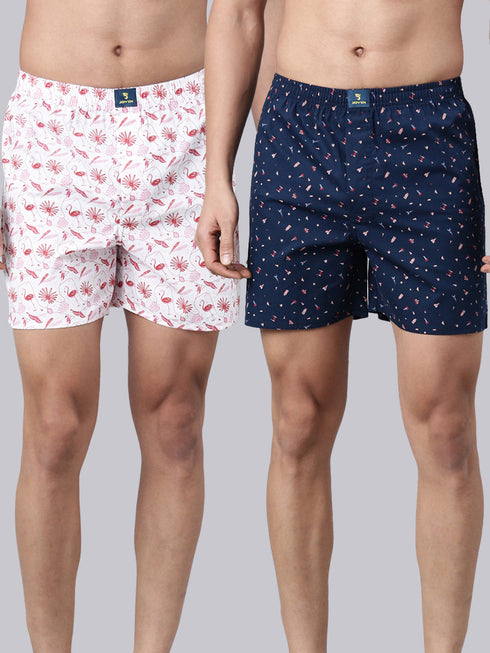 2 Pack Printed Cotton Boxers