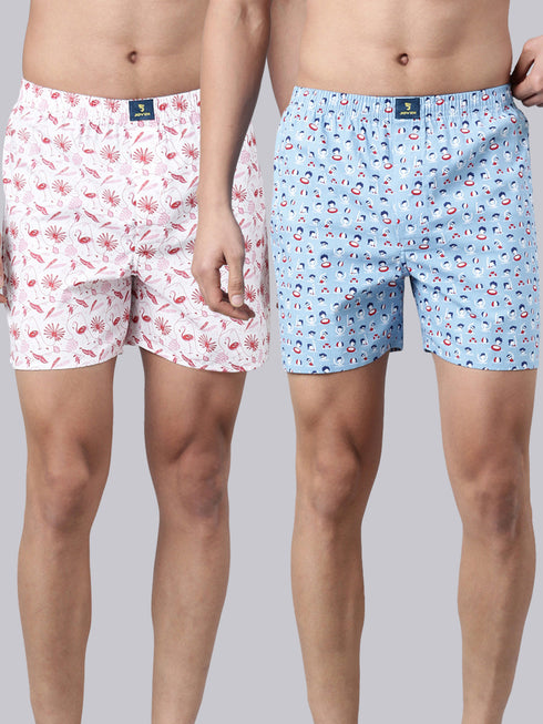2 Pack Printed Cotton Boxers