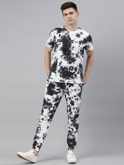 JOVEN MENS TIE-DYE CO-ORDINATED SET(T-SHIRT AND PANT)